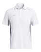 Under Armour Men's Title Polo 2.0 WHT/ MD GRY_100 OFFront