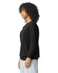 Comfort Colors Unisex Lightweight Cotton Crewneck Sweatshirt BLACK ModelSide