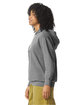 Comfort Colors Unisex Lightweight Cotton Hooded Sweatshirt GREY ModelSide