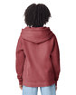 Comfort Colors Youth Lightweight Hooded Sweatshirt CRIMSON ModelBack