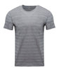 Threadfast Men's Invisible Stripe Short-Sleeve T-Shirt HTH GRY INV STRP OFFront