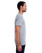 Threadfast Men's Invisible Stripe Short-Sleeve T-Shirt HTH GRY INV STRP ModelSide