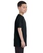 Jerzees Youth 5.6 oz. DRI-POWER ACTIVE T-Shirt BLACK ModelSide