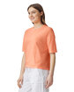 Comfort Colors Ladies' Heavyweight Cropped T-Shirt NEON CANTALOUPE ModelSide