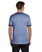 Bella + Canvas Men's Jersey Short-Sleeve Ringer T-Shirt HTHR BLUE/ NAVY ModelBack