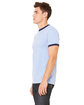 Bella + Canvas Men's Jersey Short-Sleeve Ringer T-Shirt HTHR BLUE/ NAVY ModelSide