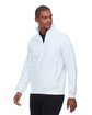 Threadfast Unisex Ultimate Fleece Quarter-Zip Sweatshirt WHITE ModelQrt