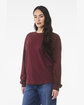 Bella + Canvas Unisex 6oz Heavyweight Long-Sleeve T-Shirt MAROON ModelSide