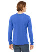 Bella + Canvas Unisex Triblend Long-Sleeve T-Shirt TR ROYAL TRIBLND ModelBack