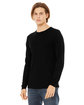 Bella + Canvas Unisex Triblend Long-Sleeve T-Shirt SOLID BLK TRBLND ModelQrt