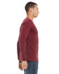 Bella + Canvas Unisex Triblend Long-Sleeve T-Shirt MAROON TRIBLEND ModelSide