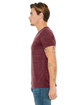 Bella + Canvas Unisex Textured Jersey V-Neck T-Shirt MAROON MARBLE ModelSide