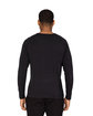 Threadfast Unisex Impact Long-Sleeve T-Shirt BLACK ModelBack