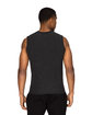 Threadfast Unisex Impact Tank BLACK HEATHER ModelBack