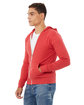 Bella + Canvas Unisex Triblend Full-Zip Lightweight Hoodie RED TRIBLEND ModelQrt