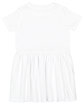 Rabbit Skins Toddler Fine Jersey Dress WHITE ModelBack