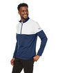 Puma Golf Men's Cloudspun Warm Up Quarter-Zip PEACOAT/ BRT WHT ModelQrt