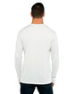 Next Level Apparel Men's Triblend Long-Sleeve Crew HEATHER WHITE ModelBack