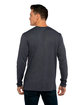 Next Level Apparel Men's Triblend Long-Sleeve Crew VINTAGE NAVY ModelBack