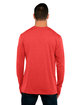 Next Level Apparel Men's Triblend Long-Sleeve Crew VINTAGE RED ModelBack