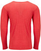 Next Level Apparel Men's Triblend Long-Sleeve Crew VINTAGE RED OFBack