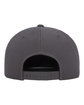 YP Classics Adult Flat Visor ClassicSnapback Cap DARK GREY ModelBack