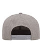 YP Classics Adult Flat Visor ClassicSnapback Cap HEATHER GREY ModelBack