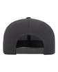 YP Classics Adult Flat Visor ClassicSnapback Cap BLACK ModelBack