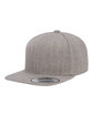 YP Classics Adult Flat Visor ClassicSnapback Cap HEATHER GREY ModelQrt