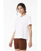 Bella + Canvas Ladies' 6oz Heavyweight T-Shirt WHITE ModelSide