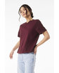 Bella + Canvas Ladies' 6oz Heavyweight T-Shirt MAROON ModelSide