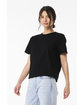 Bella + Canvas Ladies' 6oz Heavyweight T-Shirt BLACK ModelSide