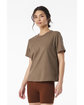 Bella + Canvas Ladies' 6oz Heavyweight T-Shirt VINTAGE BROWN ModelSide