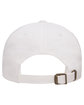 Yupoong Adult Low-Profile Cotton Twill Dad Cap WHITE ModelBack