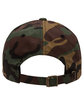Yupoong Adult Low-Profile Cotton Twill Dad Cap GREEN CAMO ModelBack