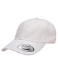 Yupoong Adult Low-Profile Cotton Twill Dad Cap WHITE ModelQrt