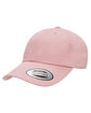 Yupoong Adult Low-Profile Cotton Twill Dad Cap PINK ModelQrt