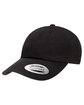 Yupoong Adult Low-Profile Cotton Twill Dad Cap BLACK ModelQrt
