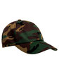 Yupoong Adult Low-Profile Cotton Twill Dad Cap GREEN CAMO ModelSide