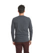 Next Level Apparel Unisex Sueded Long-Sleeve Crew HEATHER CHARCOAL ModelBack