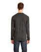 Next Level Apparel Unisex Sueded Long-Sleeve Crew HEATHER METAL ModelBack