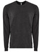 Next Level Apparel Unisex Sueded Long-Sleeve Crew HEATHER CHARCOAL OFFront