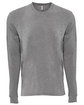 Next Level Apparel Unisex Sueded Long-Sleeve Crew DARK HTHR GRAY OFFront