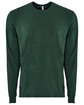 Next Level Apparel Unisex Sueded Long-Sleeve Crew HTHR FOREST GRN OFFront