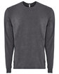 Next Level Apparel Unisex Sueded Long-Sleeve Crew HEATHER METAL OFFront