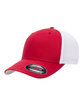 Flexfit Adult Trucker Cap RED/ WHITE ModelQrt