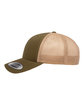 YP Classics Adult Retro Trucker Cap MOSS/ KHAKI ModelSide