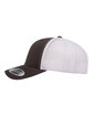 YP Classics Adult Retro Trucker Cap CHARCOAL/ WHITE ModelSide