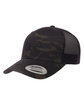 YP Classics Retro Trucker Multicam Snapback Cap BLACK MULTICAM ModelQrt