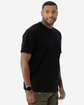 Next Level Apparel Unisex Heavyweight T-Shirt BLACK ModelSide